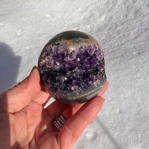 Amethyst pac-man Sphere | crystal